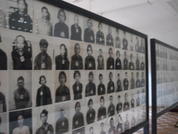 Photos of those sent to Toul Sleng