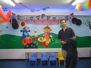 A birthday party room (also a bomb shelter) in Sderot indoor playground