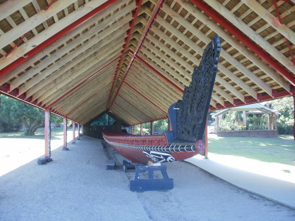 Moari boat at Waitangi