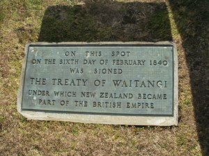 Waitangy treaty plaque