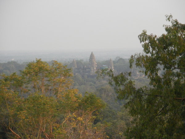 View of Angkor from sunset temple