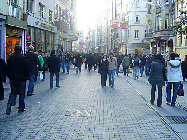 Istiklal Street in Taksim district
