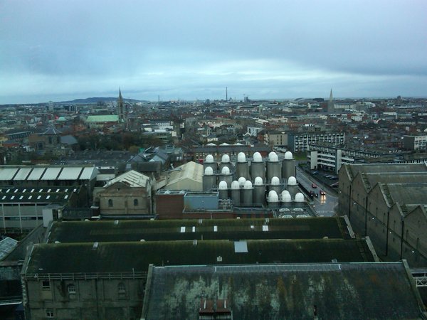 Dublin from the top of Guinness Storehouse