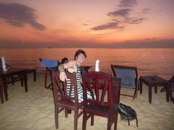 sunset dinner on the beach at Phu Quoc