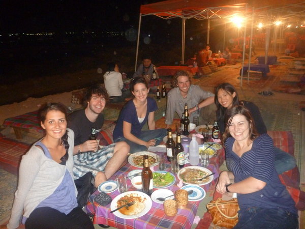 Dinner on the river in Vientiane