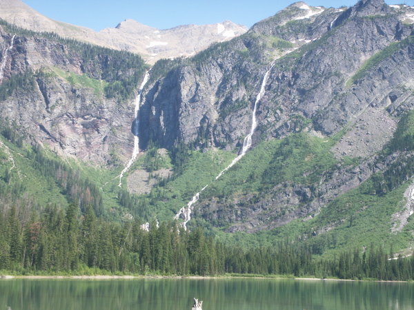 Waterfalls at Avalanche Lake