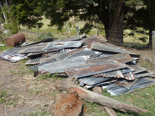 the pile of tin we shifted