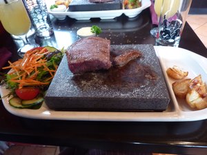 stone grilled steak!