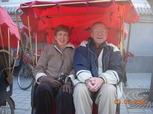 Mary and Dick on Pedicab