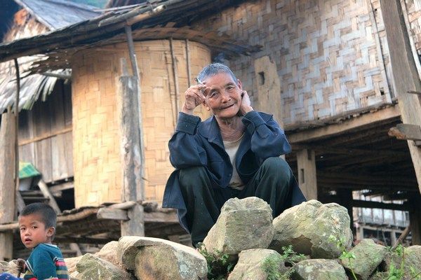 Old man at Punoi village