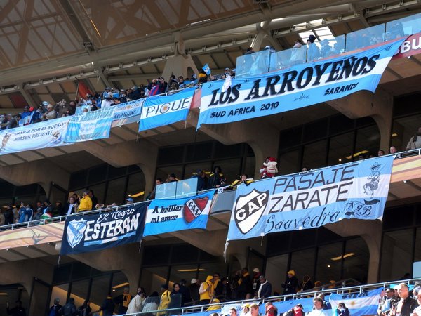 Argentinian banners were everywhere