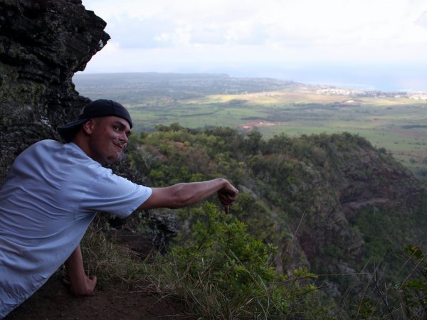 Michi on top of the "Sleeping Giant"