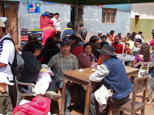Locals in the Santiago Barrio of Cusco gather to Eat and Raise Funds to Rebuild Home