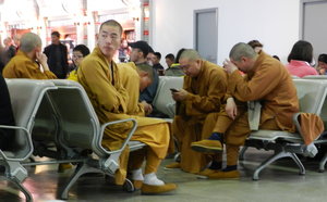 Monks At Xi'an Airport