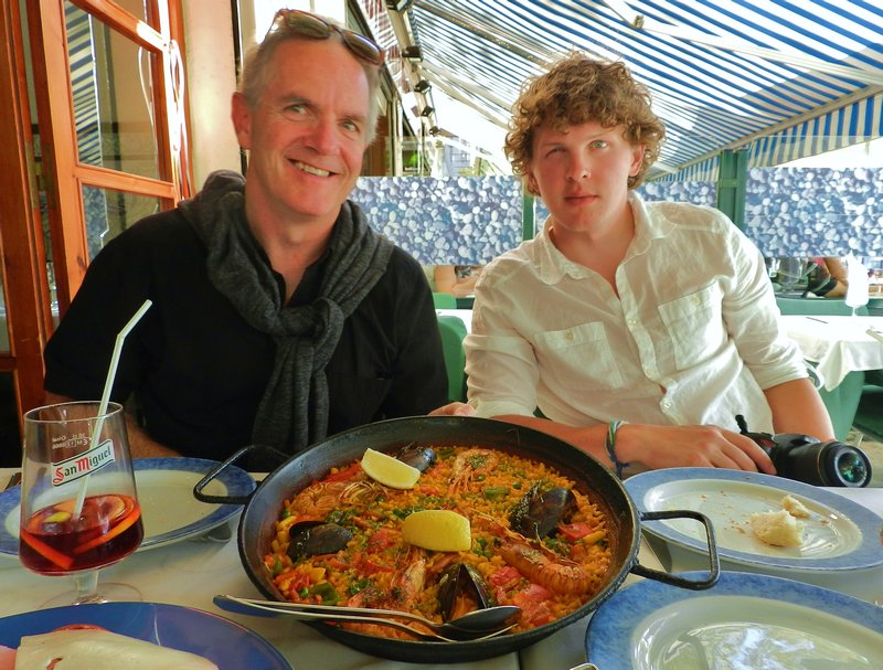 Will joins us for "Paella and Sangria Sunday?" in Barcelona