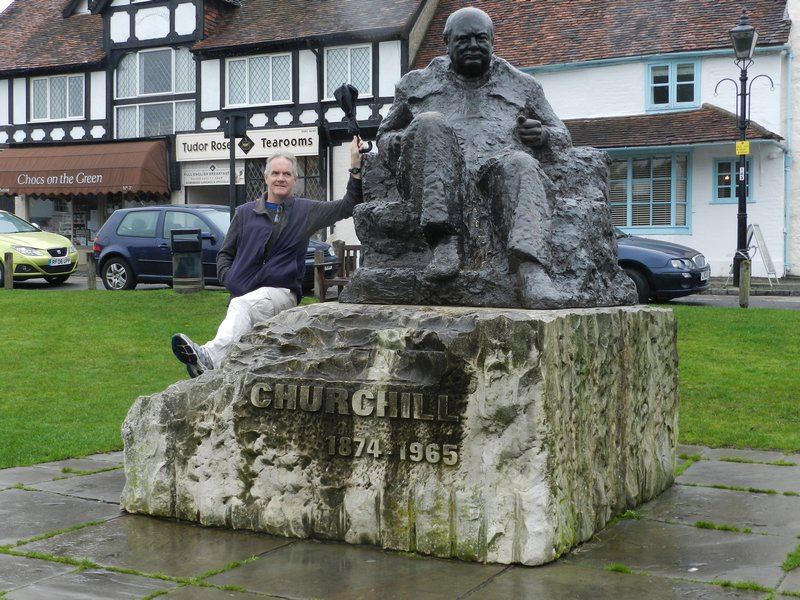 Larry and Churchill Share a Cigar in Westerham