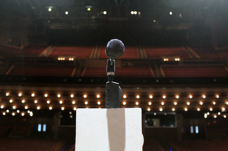 Looking out from Center Stage at the Opry