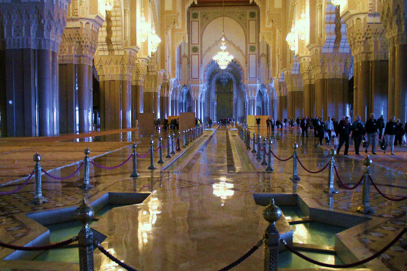 Inside Hassan II Mosque