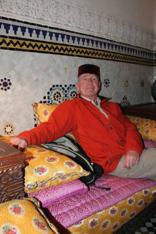 Another John and Co-Traveller relaxes in Medina restaurant