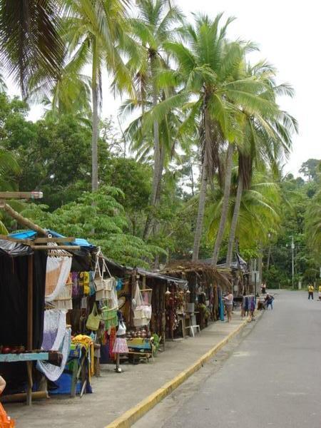 Street vendors in Manuel Antonio, just outside the National park