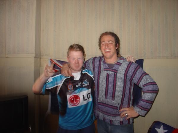 Me and Gav - the Aussie Cronulla Sharks supporter