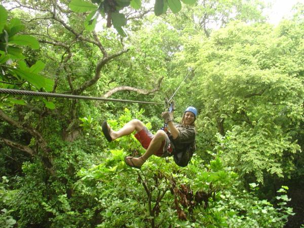 me on the canopy tour back in Costa Rica