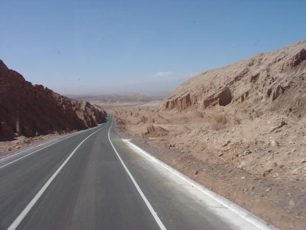 The road leading into San Pedro