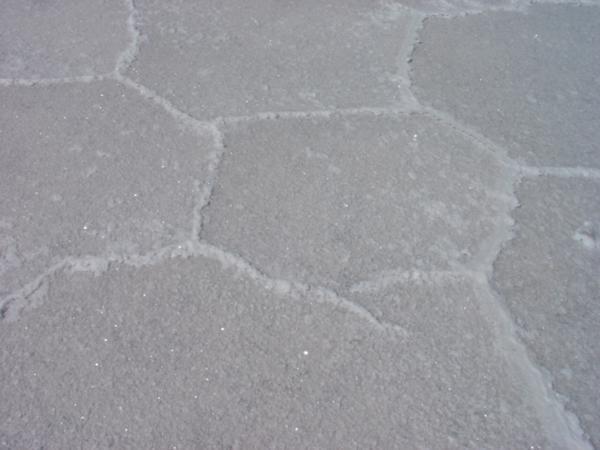 A closeup look at the salt lake floor