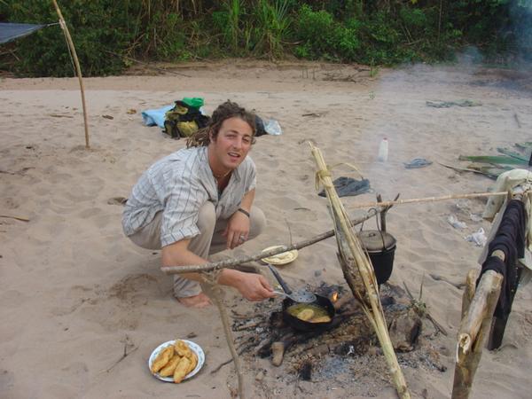 Me cooking up some empanadas for breakie on day 6