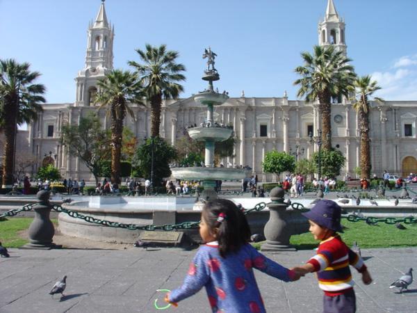 The town square in Arequipa