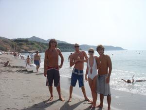 us on the beach in Nerja