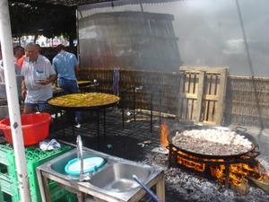 huge woks of Paella