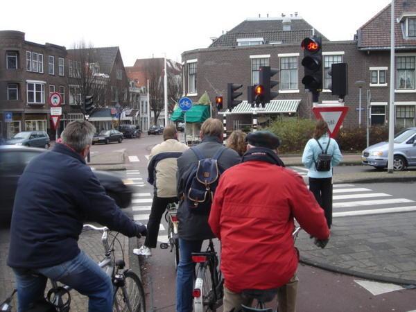 Bike traffic lights in Leiden