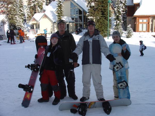 Us with our hire Boards at Big White