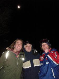 then we met up with Stefano's friend and sledded 2kms back down to the car in the dark