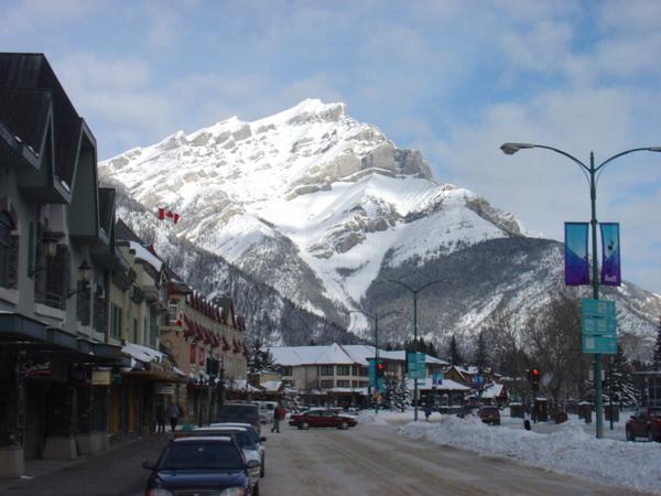 The main street of Banff