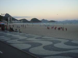 Football school on Copacabana beach