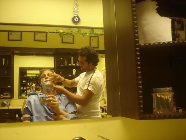 Shave at the barbers