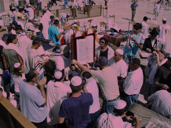 Torah Scrolls ritual at the Western wall