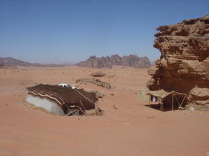 our camp in the Wadi Rum