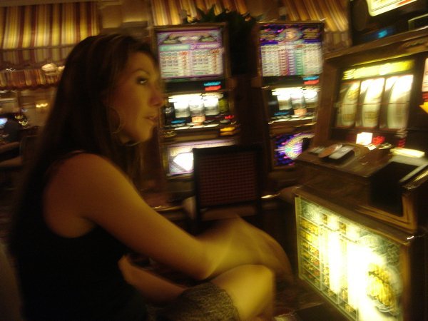 My friend at the slot machine