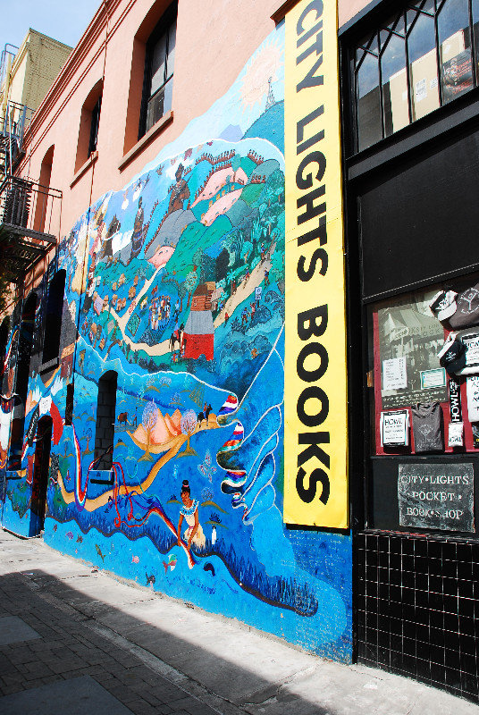 Fantastiske City Lights Books og Jeack Kerouac Alley