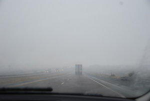 Plutselig whiteout på highwayen