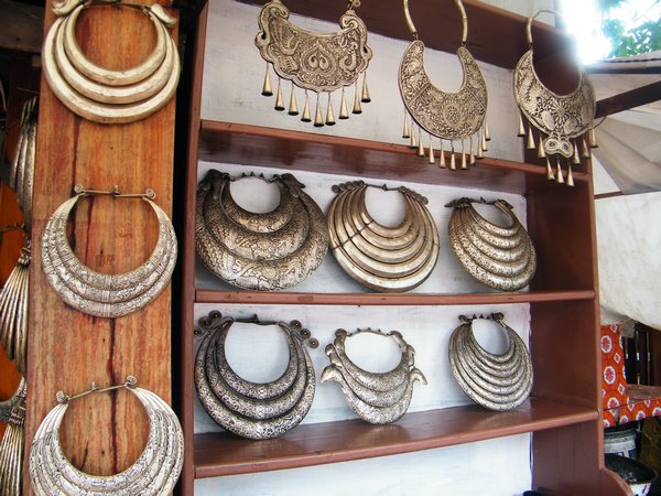 gorgeous silver necklaces used by tribal women in Laos
