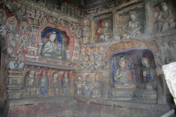 Wall designs inside the caves