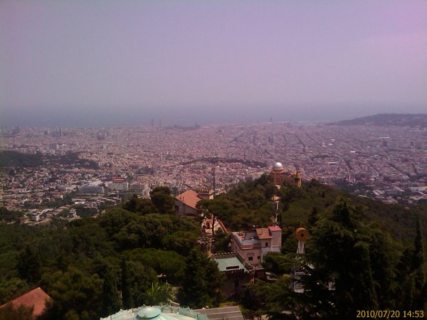 The view from Mount Tibidabo