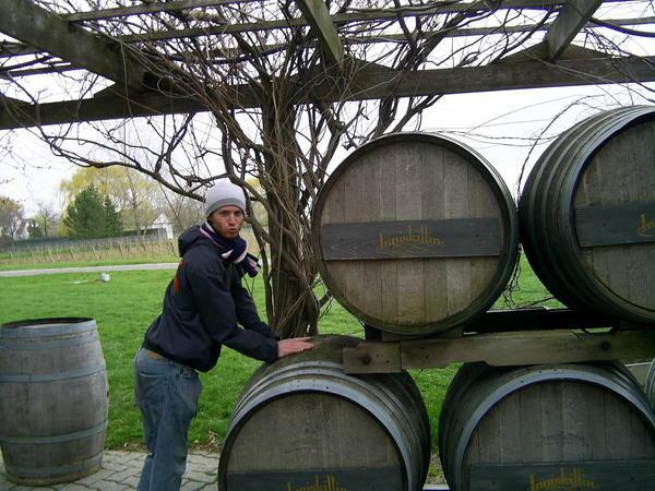 Thommo at the winery