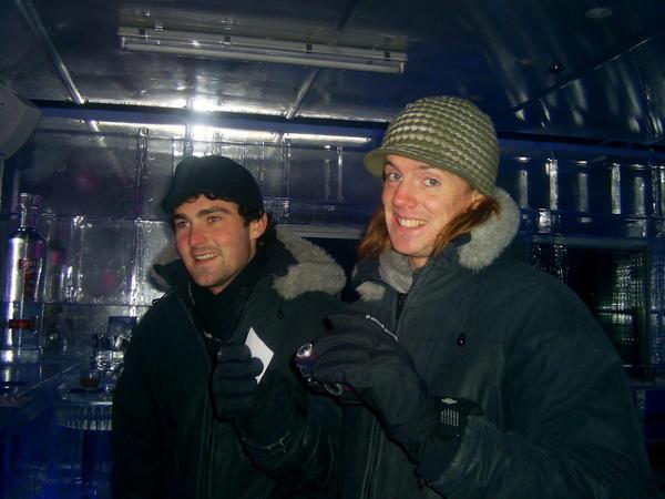 Frank and Mike in Ice bar