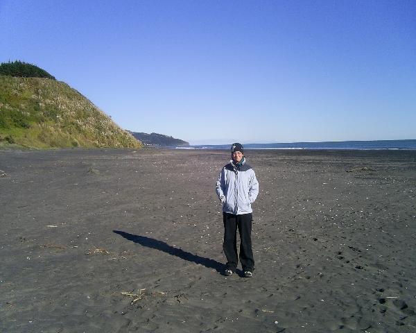 Me on the beach at Raglan