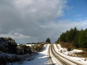 The snowy road ahead